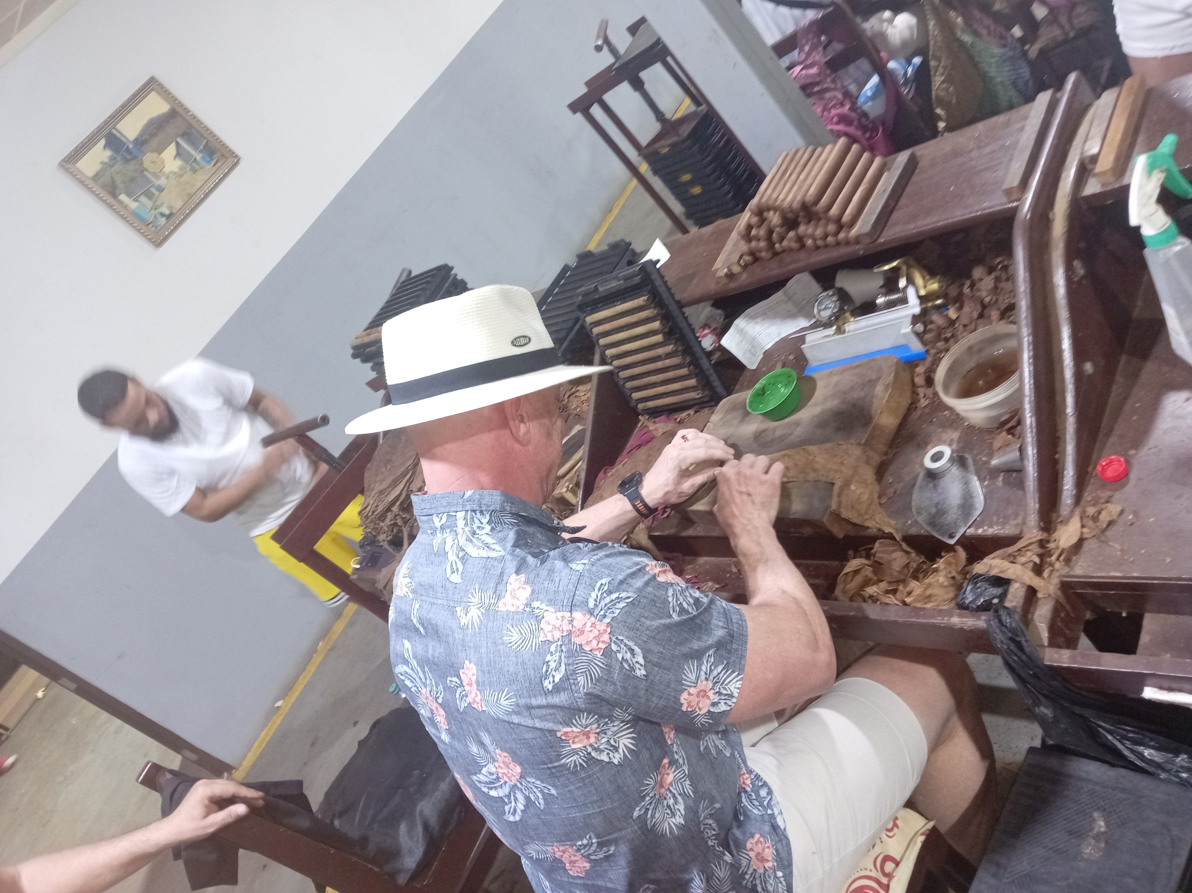 Selección de hojas de tabaco para mezcla